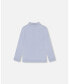 Фото #3 товара Little Girls Super Soft Brushed Mock Neck Top Light Blue - Toddler|Child