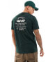 ASOS DESIGN t-shirt in dark green with tennis back print Зеленый, 2XL - Chest 46-48 - фото #1