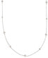 Cultured Freshwater Pearl (3-4mm) and Silver Bead Necklace, 16" + 2" extender
