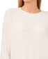 Фото #3 товара Women's Long-Sleeve Imitation Pearl Embellished Sweater