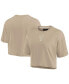 ფოტო #1 პროდუქტის Women's Khaki Milwaukee Bucks Elements Super Soft Boxy Cropped T-Shirt