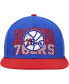 Фото #2 товара Men's Royal Philadelphia 76ers SOUL Cross Check Snapback Hat