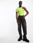 Фото #2 товара COLLUSION knitted one shoulder top in rib in lime green