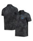 Men's Black Charlotte FC Abstract Cloud Button-Up Shirt