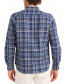 Men's Classic-Fit Linen-Blend Plaid Long-Sleeve Shirt