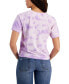 Juniors' Celestial-Graphic Tie-Dye T-Shirt