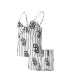 ფოტო #1 პროდუქტის Women's White San Diego Padres Reel Allover Print Tank Top and Shorts Sleep Set