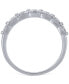 ფოტო #3 პროდუქტის Diamond Scalloped Edge Band (1/2 ct. t.w.) in 14k White Gold