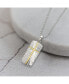 Chisel polished Yellow IP-plated Cross Dog Tag Ball Chain Necklace