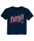 ფოტო #1 პროდუქტის Toddler Boys and Girls Navy New England Patriots Winning Streak T-shirt