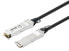 Фото #1 товара Intellinet QSFP+ 40G Passive DAC Twinax Cable QSFP+ to QSFP+, 1 m (3 ft.), MSA-compliant for Maximum Compatibility, Direct Attach Copper, AWG 30, Black, 1 m, QSFP+, QSFP+