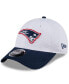 Фото #1 товара Men's White/Navy New England Patriots 2024 NFL Training Camp 9FORTY Adjustable Hat