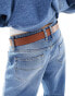 ASOS DESIGN waist and hip half moon jeans belt in tan Бежевый, 2XS-XS - EU 30-34 - фото #3