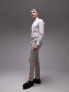 Фото #5 товара Topman super skinny herringbone texture suit trousers in stone