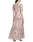 Фото #2 товара Eliza J Embroidered Mesh Gown Women's