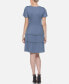Фото #2 товара Women's Short Sleeve V-Neck Tiered Dress