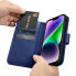 Чехол для смартфона ICARER iPhone 14 Plus Кожаный Синий Anti-RFID - 8 слов.