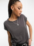 Vero Moda round neck t-shirt in dark grey