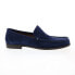 Фото #1 товара Bruno Magli Encino BM1ENCN1 Mens Blue Suede Loafers & Slip Ons Casual Shoes