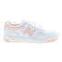 Фото #1 товара New Balance 480 BB480LPH Mens White Leather Lace Up Lifestyle Sneakers Shoes 7.5