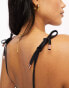 Ivory Rose Fuller Bust mix & match underwire tie shoulder bikini top in black US 36 E - фото #8