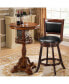 Фото #11 товара Set of 2 24'' Swivel Counter Stool Wooden Dining Chair