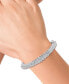 ფოტო #2 პროდუქტის EFFY® Diamond Multirow Bangle Bracelet (1 ct. t.w.) in 14k White Gold (Also available in 14K Two Tone Gold)