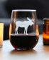 Фото #3 товара Moose Silhouette Rustic Cabin Gifts Stem Less Wine Glass, 17 oz