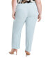 Фото #2 товара Plus Size Mid Rise Straight-Leg Fly-Front Pants