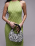 Topshop Glyn scoop grab bag with twist handle in snake print