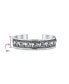 Bali Style Good Luck Multi Elephant Bangle Cuff Bracelet For Women Solid Heavy Oxidized .925 Sterling Silver