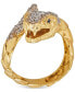 ფოტო #1 პროდუქტის Diamond Snake Ring (1/4 ct. t.w.) in 14k Yellow Gold-Plated Sterling Silver