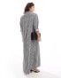 JDY maxi shirt dress in stripe Черный, S - EU 36 - фото #3