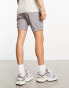 Фото #2 товара ASOS DESIGN skinny chino shorts in mid length in light grey