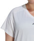 ფოტო #3 პროდუქტის Plus Size Train Essentials V-Neck Short-Sleeve Tee