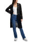 Juniors' Mixed-Stitch Long-Sleeve Tie-Front Duster