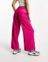 Noisy May Petite tailored wide leg trousers co-ord in pink