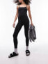 Фото #1 товара Topshop seamless square neck unitard in black