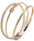 ფოტო #1 პროდუქტის Gold-Tone 3-Pc. Set Pavé Infinity Bangle Bracelets
