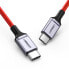 Фото #2 товара Kabel przewód w oplocie USB-C - USB-C 2.0 3A czerwony