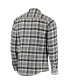Фото #4 товара Men's Black and Gray Pittsburgh Penguins Ease Plaid Button-Up Long Sleeve Shirt