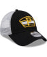 Фото #2 товара Men's Black, White Pittsburgh Pirates Logo Patch 9FORTY Trucker Snapback Hat