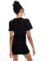 Фото #4 товара New Look short sleeve ruched side mini dress in black