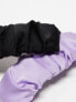 & Other Stories 2-pack satin hair clips in black and lilac