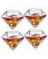 Фото #2 товара Diamond Whiskey Decanter with Diamond Whiskey Glasses, Set of 3