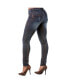 Фото #3 товара Women's Curvy Fit Metallic Spray Stretch Denim Skinny Jeans