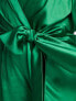 Pretty Lavish Curve knot front jumpsuit in emerald green