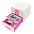 Фото #4 товара Esselte Leitz Wow Cube - 5 drawer(s) - Rubber - Pink - White - 1 pc(s) - 287 mm - 270 mm
