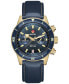 ფოტო #3 პროდუქტის Men's Swiss Automatic Chronograph Captain Cook Blue NATO Strap Watch 43mm