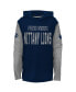 ფოტო #1 პროდუქტის Big Boys Navy Penn State Nittany Lions Heritage Hoodie Long Sleeve T-shirt